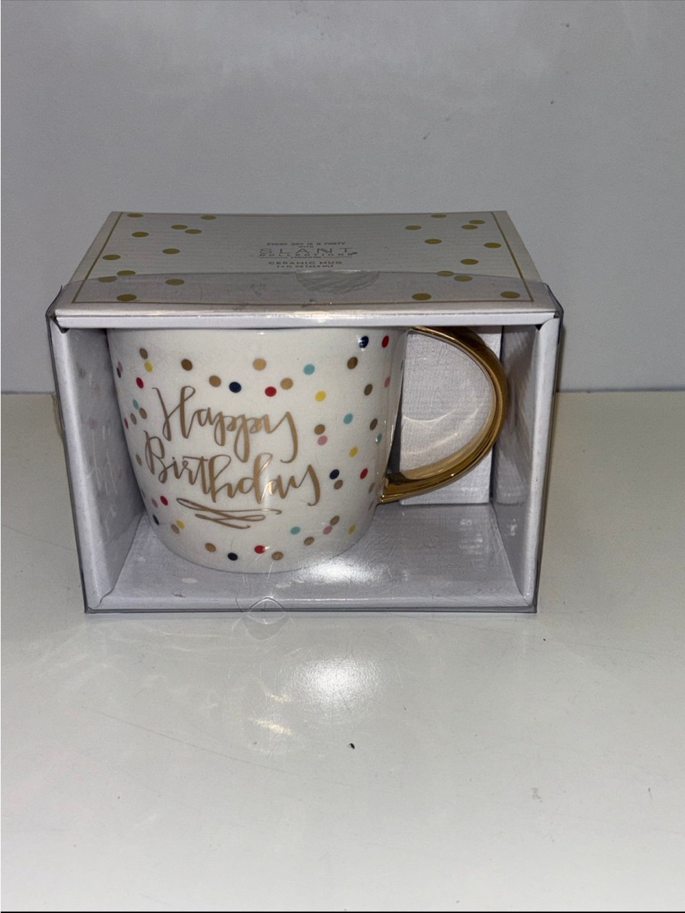 NEW Happy Birthday ceramic mug by SLANT COLLECTIONS 16 OZ